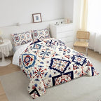 Erosebridal Mexican Style Twin Bedding Set,Colorful Talavera Tile Comforter Set for Kids Adults,Retro Vintage Floral Duvet Insert,Ethnic Mexico Aesthetic Bedroom Decor with 1 Pillowcase - Image 5