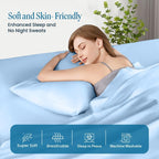 100% Pima Cotton Pillowcases – 800 Series, Ultra Soft & Cooling, Euro 26"x26", Set of 2 – Light Blue, Hotel Luxury Quality, Envelope Closure, Skin & Hair Friendly - Image 4