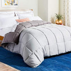 Linenspa All-Season Down Alternative Comforter, Stone/Charcoal, Cal King by Linenspa