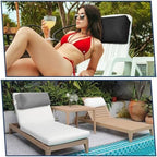 Headrest Pillow for Pool Chaise Lounge, Pool Lounge Pillows Outdoor with Elastic Band for Recliner and Pool Patio Chairs, Head Neck Support Pillow (22x8.6x3.9,Black) - Image 4