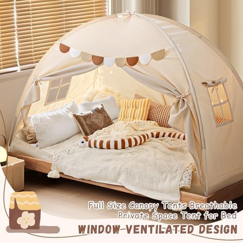 Full Size Bed Canopy Toddler Bunk Bed Tents Dream Privacy Floor Tent Indoor - Image 4