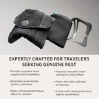trtl Travel Pillow Cool for Neck Support - Cooling Travel Pillow for Airplanes - Breathable Fabric - Lightweight, Easy to Carry - for Traveling on Flights, Cars, and Trains - Black/Grey - Image 4