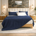 Cozy Bliss Cooling Comforter Twin Size, Cooling Blankets for Hot Sleepers and Night Sweats, Dark Blue Summer Comforter for Twin Size Bed, Breathable Soft Lightweight Silk Smooth by CozyBliss