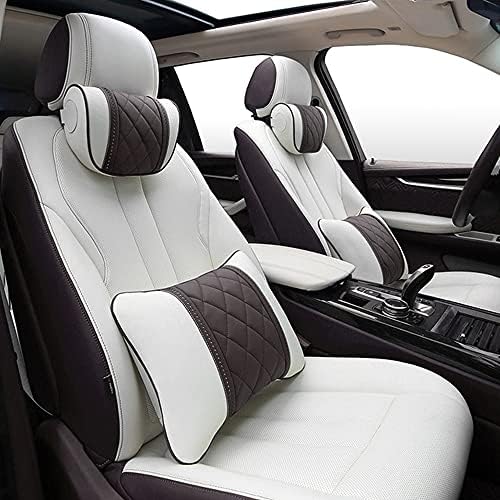 Car Pillows Napa Leather Car Seat Rest Cushion Car Lumbar Pillow for Mercedes Benz Maybach S-Class Lumbar Support Pillow car Accessories（Beige Coffee） - Image 4