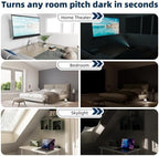NIGHTON 100% Blackout Window Cover 65" W x 48" L,No Drill Black Out Blinds - Image 4