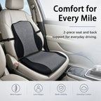 Car Seat Cushion with Lumbar Support, Firm 2-Piece Set for Long Drive, Grey - Image 2