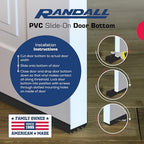 4 FT (48") PVC Slide-On Door Bottom | Adjustable Plastic Weatherstrip Door Bottom with Drip Cap | for 1 3/4” Doors | Fits Gaps 3/8” to 7/8” | Made in The USA (Black) - Image 4