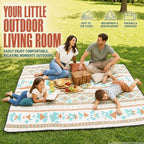 Extra Large Picnic Outdoor Blanket, 80''x80'' Waterproof Foldable Blankets Bohemia Picnic Mat for Beach,Music Festival Concert, Travel Essential Accessories - Image 5