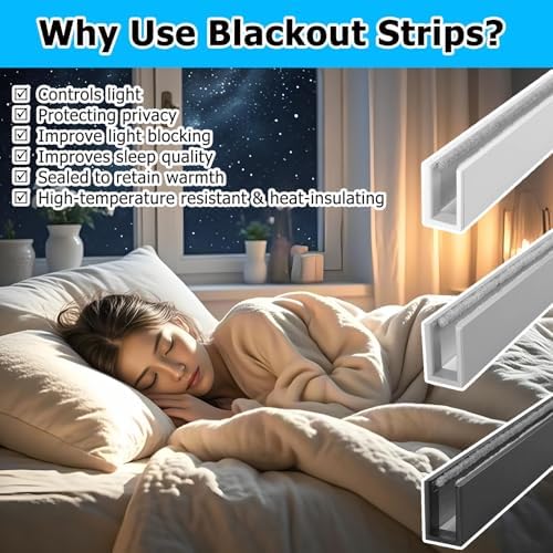 Extra Long U-Channel Light Blockers - Premium Light Blocking Strips for Doorways, Nursery, Bedroom, Dorm - Energy Efficient, Noise Reducing, Easy Installation, Ultimate Blackout Solution - Image 3