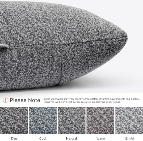 Outdoor Throw Pillow Set of 2 with Inserts, Outdoor Lumbar Pillow Water Resistant for Patio Furniture, 18x18 Inch Outdoor Pillows with Removable Zipper Cover - Image 3
