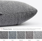 Outdoor Lumbar Pillow Set of 2 with Inserts, Outdoor Throw Pillow Water Resistant for Patio Furniture, 12x20 Inch Outdoor Pillows with Removable Zipper Cover - Image 2