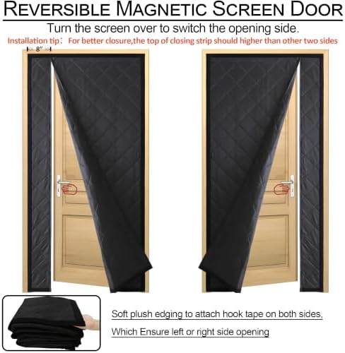 Reversible Magnetic Thermal Insulated Door Cover Curtain for Winter - Image 7