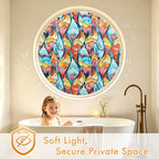 SOMWISE Frosted Window Privacy Film, Decorative Sun Heat Blocking, Anti UV - Image 3