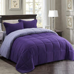 HOMME Twin Size 3 Pieces All Season Soft Comfortable Down Alternative Reversible Quilted Oversize Comforter Set School Dorm, Machine Washable by Unknown
