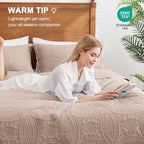 Love's cabin Oversized King Size Quilt Bedding Set Burlwood Bedspreads - Oversized King Lightweight Bedspread Comforter - Coin Pattern Coverlet for All Season - 3 Pieces (1 Quilt, 2 Pillow Shams) - Image 4