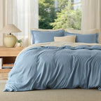 Bedsure Oversized King Duvet Cover, Double Brushed Bedding, Mineral Blue by BEDSURE