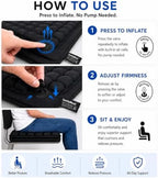 ComfyNest Inflatable Air Cell Seat Cushion for Airplane, Office Chair, Car - Image 4