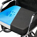 Ifoam Gel Infused Memory Foam Layer Wheelchair Cushion - Seat Cushion for Wheelchair-Office Chair, Kitchen Chair-Pressure Sore and Tailbone Pain Relief-High Dense Polyfoam Base (Black, 22×18×4 inch) by CYLEN