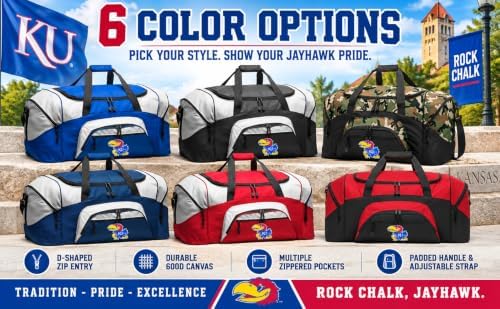 Large University of Kansas Camo Duffel Bag - Image 3