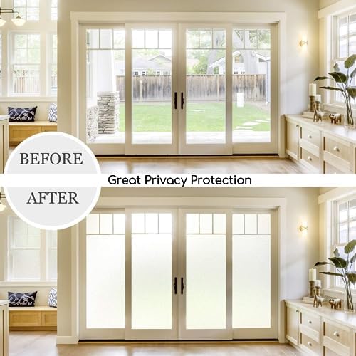 HIDBEA White Frosted Glass Window Privacy Film,Static Cling 29.5in x 6.5ft - Image 3