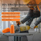 Foam Ear Plugs (100 Pairs), NRR 33 Maximum Noise Reduction Disposable Earplugs, Hearing Protection for Construction, Shooting Range, Industrial Work, Loud Machinery, Sleeping & Snoring - Image 2