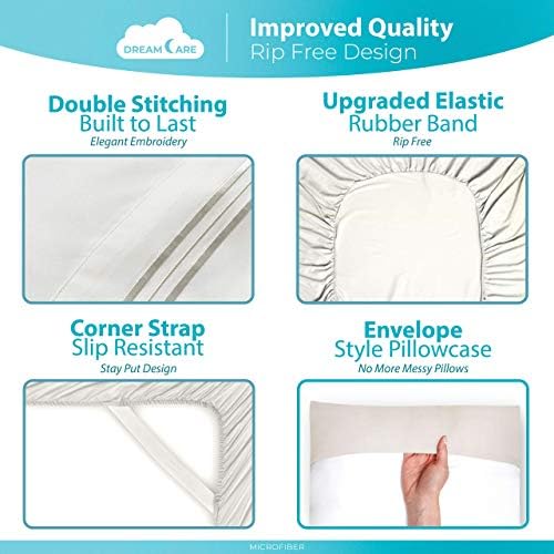 DREAMCARE King Size Sheets Set - 6 pcs Breathable Cooling Sheets King Size - Image 6