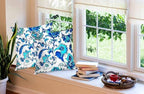 EMMTEEY Blue White Ornate Floral Pillow Covers 24x24 Set of 2 - Image 4