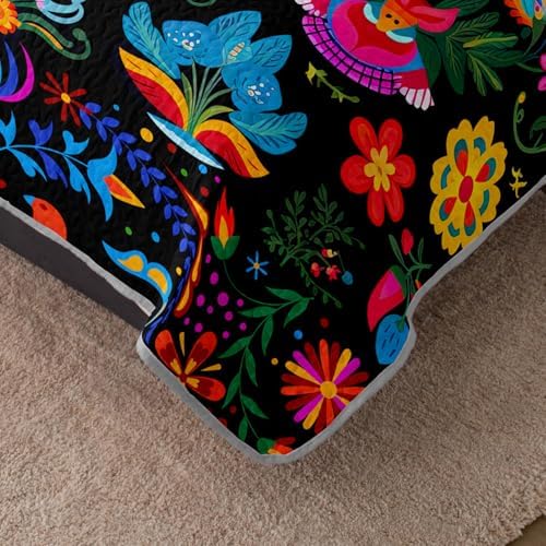 HOSIMA Bohemia Style Floral Quilt King for Adult Women with 2 Pillowcases. - Image 4