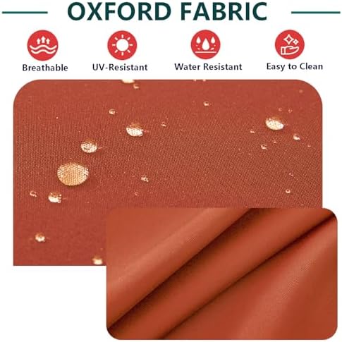 FLYMEI Patio Cushion Covers 21x19x3, Spice, 4Packs - Image 4