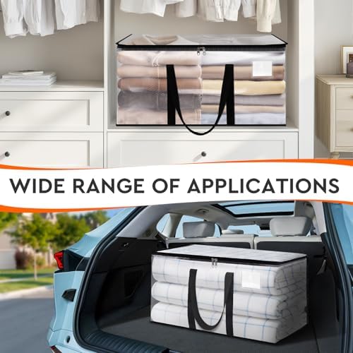 HomeHacks Moving Bags, Heavy Duty Storage Bags for Clothes, 8 Pack 76L - Image 3