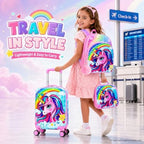 5PCS Kids Luggage Girls Suitcase Set, 16" Hardside Carry-on Unicorn - Image 2