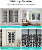 Window Privacy Film Frosted, Horror Skulls Static Cling Door Window Covering, Southwestern Horns Boho Tribal Hats Boots UV Blocking Windows Film for Office, Hotel, Bedroom, 29.5 x 78.7 Inches - Image 7