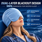 Weight-ed Eye Mask for Sleeping, 100% Blackout Satin Eye Mask, Gentle Pressure Comfort for Deep Sleep,360°Full Coverage Hat-Style Design,Perfect for Sleep, Travel, Naps & Relaxation - Image 3