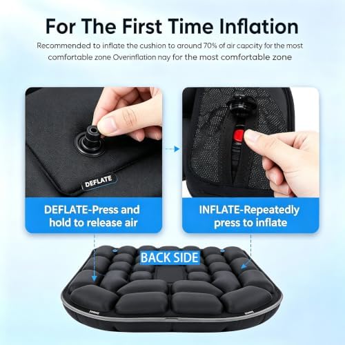 Portable U-Shaped Airplane Seat Cushion with Pump & Tailbone Relief - Image 4