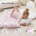 PHF Toddler Nap Mat with Removable Pillow and Minky Blanket, Rollup Design Kids Sleeping Mat, Slumber Bags for Girls, 55"x23" Toddler Sleeping Bag for Daycare Preschool Travel Camping, Unicorn - Image 5