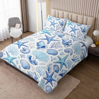 HOSIMA Blue Ocean Quilt Twin Size Coastal Bedding with 2 Pillowcases. - Image 2