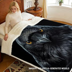 Raven Sherpa Blanket Dark Animal Print Throw Blanket for Men Soft Warm Cozy 50x60 Inches Gothic Crow Design Bedroom Couch Decor Gift for Birthday Housewarming Anniversary - Image 3
