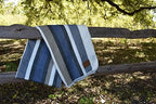 QISU Alpaca Wool Blanket Throw | Large, Beautiful, Warm, Stripe | 85 x 65 inches | Ultra-Soft, Hypoallergenic and Breathable | Non-Itchy or Scratchy Fabric (Brown Blue Grey White) - Image 2