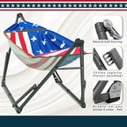 Tranquillo Uniki Hammock with Stand for Indoor and Outdoor, American Flag - Image 5