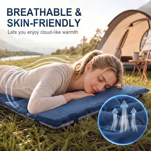 SWTMERRY Cot Mattress Topper - Quilted Cot Pads for Camping, Soft Comfortable Sleeping Cot Mattress Pad Only, Camping Pad 75"x28" for Camp Cot/Rv Bunk/Narrow Twin Bed - Image 2