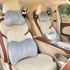 Cute Car Headrest Lumbar Support Seat Cushion, Gray-Pinguin by JielinKar