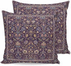 26x26 Pillow Covers Set of 2, Vintage Purple Floral Boho Square Throw Pillow Covers for Couch/Sofa/Living Room, Retro Ethnic Tribe Abstract Art Decorative Soft Pillowcases for Couch Throw Pillows by Unknown