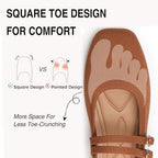 Womens Woven Ballet Flats, Foldable Mary Jane Shoes for Casual Wear - Image 3