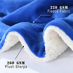 NANPIPER Throw Blanket Sherpa Flannel Blankets Soft Fuzzy Plush Fleece Microfiber for Bed/Couch (60"x80",Princess Blue) - Image 4
