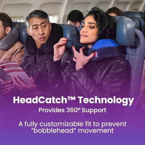 Cabeau Travel Neck Pillows for Airplanes The Neck's Evolution, TNE S3 Supportive Memory Foam Design for Long Haul Flights Attachable Seat Straps and 360 Support (Cairo Tan) - Image 2