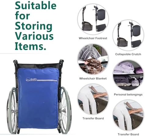 Wheelchair Footrest, Leg Support, Transfer Board Bags, Leg Rest Footrest Extender Storage Bag, for Wheelchair Accessories and Storage of Personal Belongings(W26H05B) - Image 6