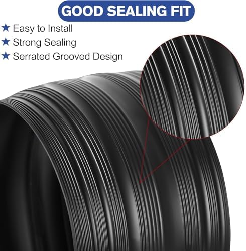 ToLanbbt 16.5Ft/5M Universal Garage Threshold Seal Strip with 300ml Black Adhesives, Garage Door Bottom Weatherproof Strip Rubber DIY Weather Stripping Replacement (Black) - Image 3