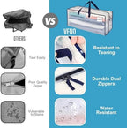 VENO 20 Pack Heavy Duty Moving Bags with Backpack Straps, Zippers & Handles, Extra Large Packing Bags for College Dorm Essentials, Moving Supplies Alternative to Cardboard Moving Boxes - Image 4