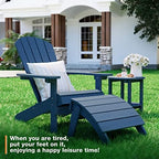 YEFU Folding Adirondack Ottoman Outdoor, Navy Blue - Image 2