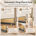 Brown/Sliver/Gold Automatic Door Sweep 30 32 34 36 Inch, Door Bottom Seal - Image 4